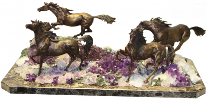 Huis Maison Bogaert Bronze et ametist: chevaux