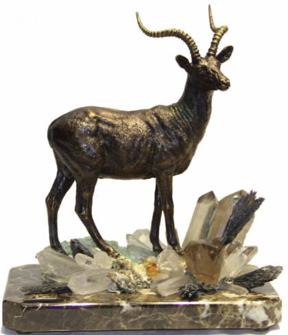 Huis Maison Bogaert Bronze et marbre: cerf