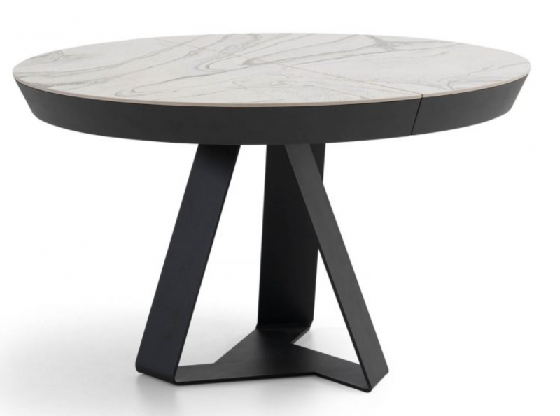 Table Dekton Carlo rond avec rallonges