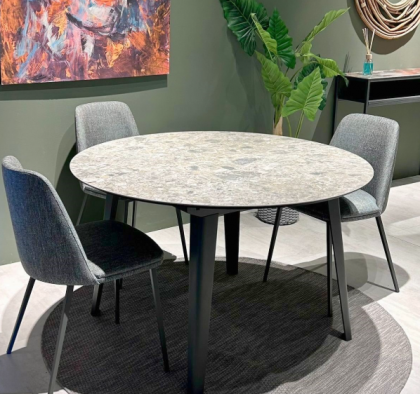 Table Dekton Malo rond avec rallonge