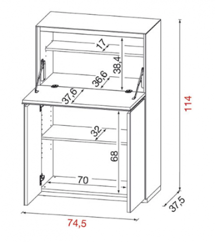 Wandkast Modenna 2